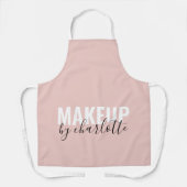 Stilvolle Beauty Salon Job Titel Pink Business Schürze (Vorderseite)