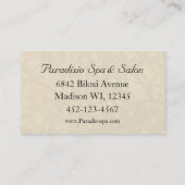 Stilvolle Beauty Salon und Wellness-Center Busines Visitenkarte (Rückseite)