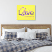 Stilvolle, bedingungslose Liebe Christlich Leinwanddruck (Insitu (Schlafzimmer))