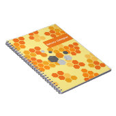 Stilvolle Bee Geometric Hexagons Personalisiert Notizblock (Rechte Seite)