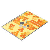 Stilvolle Bee Geometric Hexagons Personalisiert Notizblock (Linke Seite)