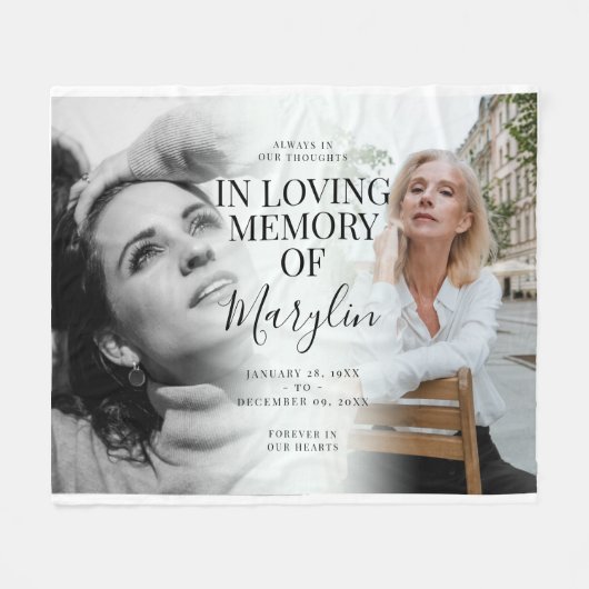 Stilvolle Beerdigungsdenkmal vor und nach dem Foto Fleecedecke (Vorderseite (Horizontal))