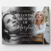 Stilvolle Beerdigungsdenkmal vor und nach dem Foto Fotoplatte (Vorderseite)