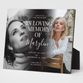 Stilvolle Beerdigungsdenkmal vor und nach dem Foto Fotoplatte (Seite)