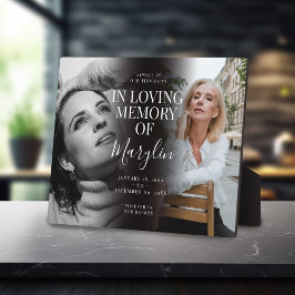 Stilvolle Beerdigungsdenkmal vor und nach dem Foto Fotoplatte