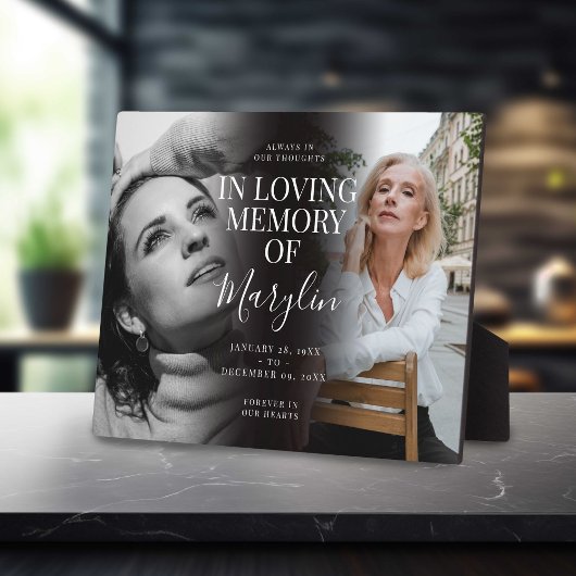 Stilvolle Beerdigungsdenkmal vor und nach dem Foto Fotoplatte