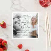 Stilvolle Beerdigungsdenkmal vor und nach dem Foto Serviette (Beispiel)