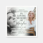 Stilvolle Beerdigungsdenkmal vor und nach dem Foto Serviette (Vorderseite)