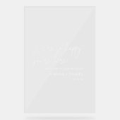 Stilvolle Begrüßung Acrylschild (Vorderseite)