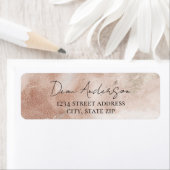 Stilvolle Beige Blush-Rücksendeadresse (Insitu)