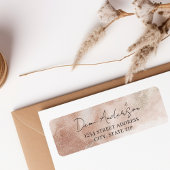 Stilvolle Beige Blush-Rücksendeadresse