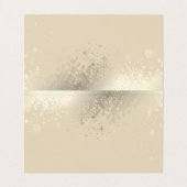 Stilvolle Beige- und Gold-Schneeflocken| Platzkart Visitenkarten (Innenseite Aufgefaltet)