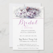 Stilvolle bemalte Blume Bridal Dusche Einladung (Vorderseite)