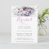Stilvolle bemalte Blume Bridal Dusche Einladung (Stehend Vorderseite)