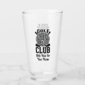 Stilvolle Benannte Club Logo Pattern Golf Bar Glas (Rückseite)