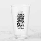 Stilvolle Benannte Club Logo Pattern Golf Bar Glas (Vorderseite)