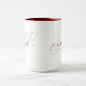 Stilvolle benutzerdefinierte Namensmonogramm-Kunst Tasse (Zentrum)