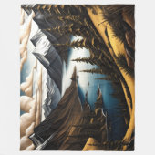 Stilvolle Berglandschaft Fleecedecke (Vorderseite)