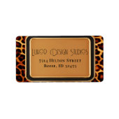 Stilvolle Berufliche Business Leopard Print Adressaufkleber (Vorne)