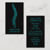 Stilvolle Berufliche Chiropraktor Backbone Xray Visitenkarte (Vorne/Hinten)