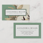 Stilvolle Berufliche Earthy Zen Watercolor | Münze Visitenkarte (Vorne/Hinten)