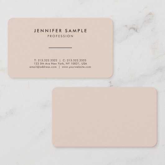 Stilvolle berufliche elegante Farbmoderner Entwurf Visitenkarte (Vorne/Hinten)