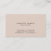 Stilvolle berufliche elegante Farbmoderner Entwurf Visitenkarte (Rückseite)