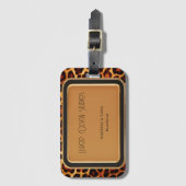 Stilvolle Berufliche Erstplatine Leopard Print Gepäckanhänger (Vorderseite Vertikal)