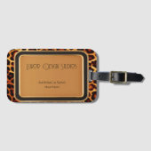 Stilvolle Berufliche Erstplatine Leopard Print Gepäckanhänger (Vorderseite (Horizontal))