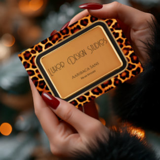 Stilvolle Berufliche Erstplatine Leopard Print Visitenkarte