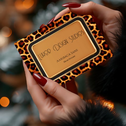 Stilvolle Berufliche Erstplatine Leopard Print Visitenkarte