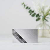 Stilvolle berufliche gebürstete visitenkarte (Stehend Vorderseite)