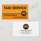 Stilvolle Berufliche Gelbe Taxifarben Visitenkarte (Vorne/Hinten)