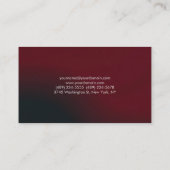 Stilvolle Berufliche Gray Red Artwork Visitenkarte (Rückseite)