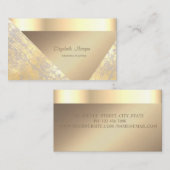 Stilvolle Berufliche Imitate Gold Geometric Visitenkarte (Vorne/Hinten)