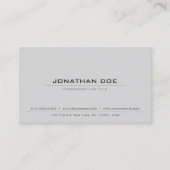 Stilvolle Berufliche Klassik Elegant Klug Schlicht Visitenkarte (Vorderseite)