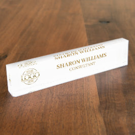 Stilvolle Berufliche Logokombination Namensplakette