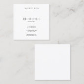 Stilvolle Berufliche Minimalistische moderne Vorla Quadratische Visitenkarte (Vorne/Hinten)