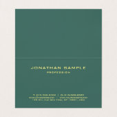 Stilvolle Berufliche Monogram Zelt Falte Moderne Visitenkarten (Innenseite Aufgefaltet)