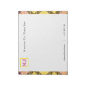 Stilvolle Berufliche Skriptbezeichnung Monogram Ta Notizblock (Rotiert)