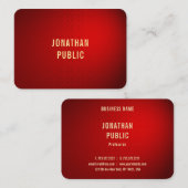 Stilvolle Berufliche Vorlage für Red Damask Gold T Visitenkarte (Vorne/Hinten)