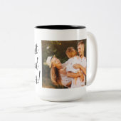 Stilvolle Best Vater je Foto Collage Tasse (VorderseiteRechts)