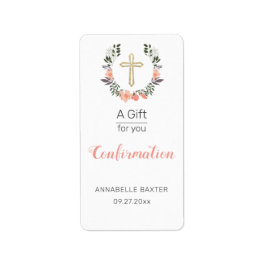 Stilvolle Bestätigung: Bloral Cross Hand Sanitizer Adressaufkleber