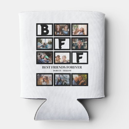 Stilvolle BESTE FREUNDIN Best Friends Forever 9 Fo Dosenkühler (Rückseite)