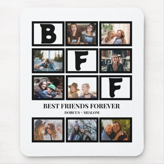 Stilvolle BESTE FREUNDIN Best Friends Forever 9 Fo Mousepad (Vorne)