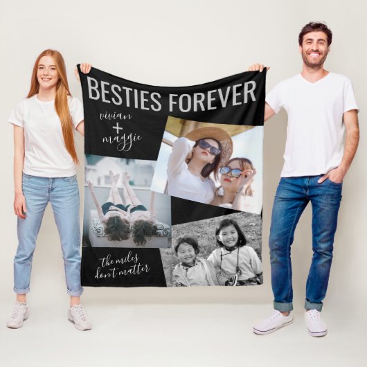 Stilvolle BESTE FREUNDIN Besties Foto Personalisie Fleecedecke (Beispiel)