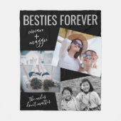 Stilvolle BESTE FREUNDIN Besties Foto Personalisie Fleecedecke (Vorderseite)