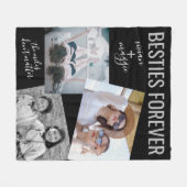 Stilvolle BESTE FREUNDIN Besties Foto Personalisie Fleecedecke (Vorderseite (Horizontal))