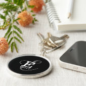 Stilvolle Bezeichnung für das Schwarze Schriftzeic Schlüsselanhänger (Seite)