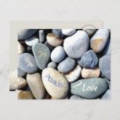 Stilvolle biblische Werte Farbige Kieselsteine Postkarte (Vorne/Hinten)